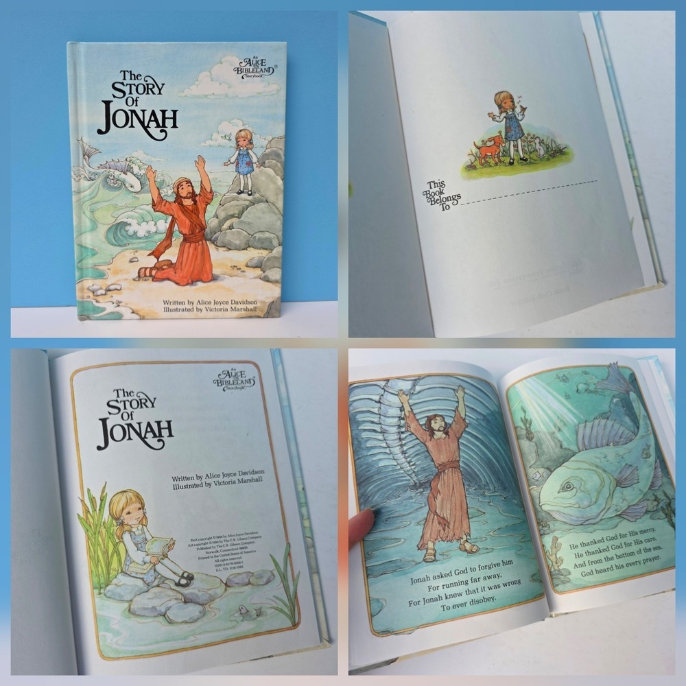 Lot of 4 Alice in Bibleland Books Hardcover Daniel Noah Prodigal Son Jonah VTG - Picture 8 of 12